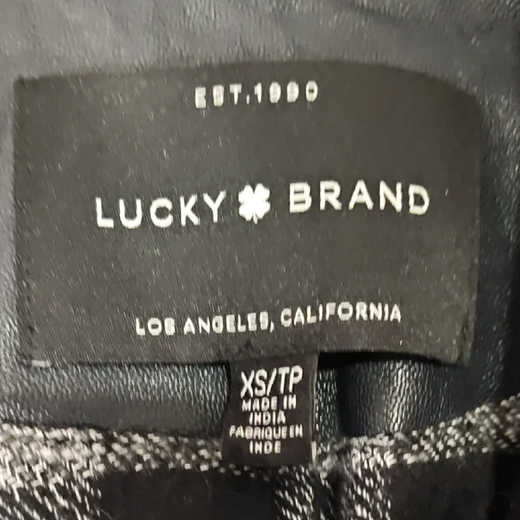 Lucky Brand Black Lamb Leather motor Jacket Size XS